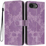 غطاء هاتف من الجلد النباتي بنقشة عباد الشمس مع حبل أسود صغير، لجهاز iPhone 16e / 17e، لجهاز iPhone 17 Pro Max، لجهاز iPhone 17 Pro، لجهاز iPhone 17، لجهاز iPhone Air، لجهاز iPhone 16 Pro Max، لجهاز iPhone 16 Pro، لجهاز iPhone 16 Plus