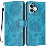 غطاء هاتف من الجلد النباتي بنقشة عباد الشمس مع حبل أسود صغير، لجهاز iPhone 16e / 17e، لجهاز iPhone 17 Pro Max، لجهاز iPhone 17 Pro، لجهاز iPhone 17، لجهاز iPhone Air، لجهاز iPhone 16 Pro Max، لجهاز iPhone 16 Pro، لجهاز iPhone 16 Plus