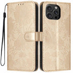 غطاء هاتف من الجلد النباتي بنقشة عباد الشمس مع حبل أسود صغير، لجهاز iPhone 16e / 17e، لجهاز iPhone 17 Pro Max، لجهاز iPhone 17 Pro، لجهاز iPhone 17، لجهاز iPhone Air، لجهاز iPhone 16 Pro Max، لجهاز iPhone 16 Pro، لجهاز iPhone 16 Plus