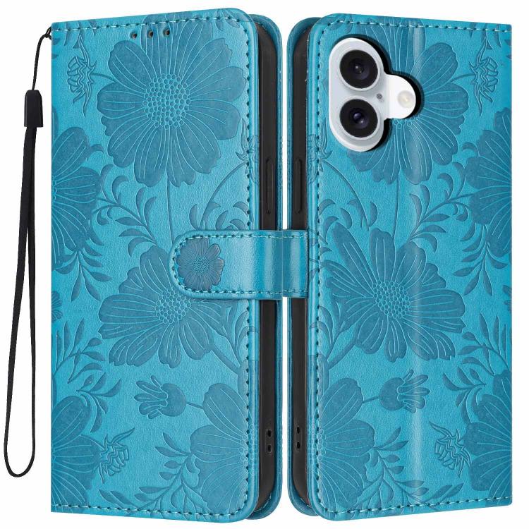 غطاء هاتف من الجلد النباتي بنقشة عباد الشمس مع حبل أسود صغير، لجهاز iPhone 16، لجهاز iPhone 15 Pro Max، لجهاز iPhone 15 Pro، لجهاز iPhone 15 Plus، لجهاز iPhone 15، لجهاز iPhone 14 Plus، لجهاز iPhone 14، لجهاز iPhone 14 Pro
