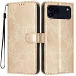 غطاء هاتف من الجلد النباتي بنقشة عباد الشمس مع حبل أسود صغير، لجهاز iPhone 16e / 17e، لجهاز iPhone 17 Pro Max، لجهاز iPhone 17 Pro، لجهاز iPhone 17، لجهاز iPhone Air، لجهاز iPhone 16 Pro Max، لجهاز iPhone 16 Pro، لجهاز iPhone 16 Plus