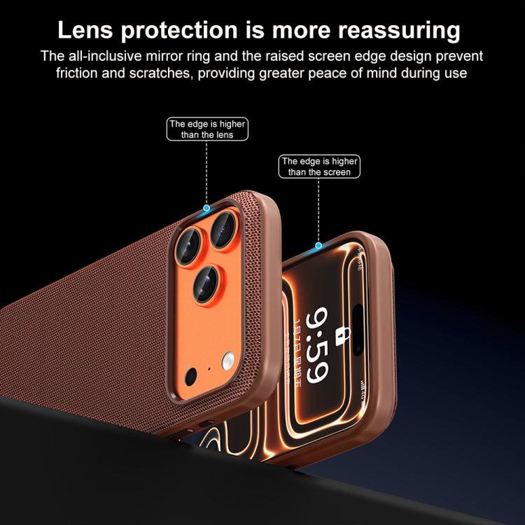 غطاء هاتف مغناطيسي من قماش تقني بنسيج PC مع زر كاميرا ذكي، لهواتف iPhone 15، iPhone 14، iPhone 14 Pro، iPhone 14 Pro Max، iPhone 13 Pro Max، iPhone 13 Pro، iPhone 13