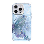 غطاء هاتف هجين من PC وTPU مطلي بالفضة بنقشة فراشة، لهواتف iPhone 13 Pro Max، iPhone 13 Pro، iPhone 13، iPhone 13 mini، iPhone 12 Pro Max، iPhone 12 Pro