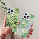 Butterfly Pattern Silver Plating PC Hybrid TPU Phone Case, For iPhone XS Max, For iPhone 8 Plus / 7 Plus