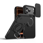 حافظة هاتف بمثبت دوار مغناطيسي مع درع منزلق للكاميرا، لهواتف iPhone 17 Pro Max، iPhone 17 Pro، iPhone 17، iPhone Air، iPhone 16 Pro Max، iPhone 16 Pro