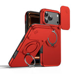 حافظة هاتف بمثبت دوار مغناطيسي مع درع منزلق للكاميرا، لهواتف iPhone 17 Pro Max، iPhone 17 Pro، iPhone 17، iPhone Air، iPhone 16 Pro Max، iPhone 16 Pro