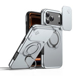 حافظة هاتف بمثبت دوار مغناطيسي مع درع منزلق للكاميرا، لهواتف iPhone 17 Pro Max، iPhone 17 Pro، iPhone 17، iPhone Air، iPhone 16 Pro Max، iPhone 16 Pro