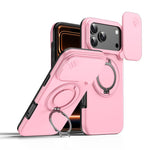 حافظة هاتف بمثبت دوار مغناطيسي مع درع منزلق للكاميرا، لهواتف iPhone 17 Pro Max، iPhone 17 Pro، iPhone 17، iPhone Air، iPhone 16 Pro Max، iPhone 16 Pro