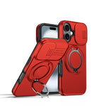 حافظة هاتف بمثبت دوار مغناطيسي مع درع منزلق للكاميرا، لهواتف iPhone 17 Pro Max، iPhone 17 Pro، iPhone 17، iPhone Air، iPhone 16 Pro Max، iPhone 16 Pro
