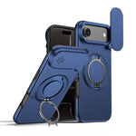 حافظة هاتف بمثبت دوار مغناطيسي مع درع منزلق للكاميرا، لهواتف iPhone 17 Pro Max، iPhone 17 Pro، iPhone 17، iPhone Air، iPhone 16 Pro Max، iPhone 16 Pro