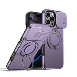 حافظة هاتف بمثبت دوار مغناطيسي مع درع منزلق للكاميرا، لهواتف iPhone 17 Pro Max، iPhone 17 Pro، iPhone 17، iPhone Air، iPhone 16 Pro Max، iPhone 16 Pro