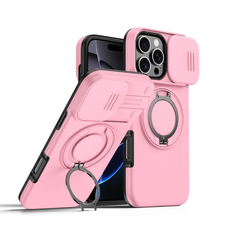 حافظة هاتف بمثبت دوار مغناطيسي مع درع منزلق للكاميرا، لهواتف iPhone 17 Pro Max، iPhone 17 Pro، iPhone 17، iPhone Air، iPhone 16 Pro Max، iPhone 16 Pro