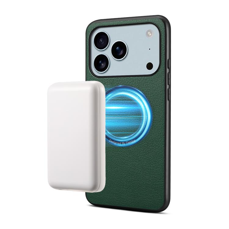 Denior A08 PU Vegan Leather Calfskin Texture Magnetic Phone Case, For iPhone 17 Pro Max, For iPhone 17 Pro, For iPhone 17, For iPhone Air