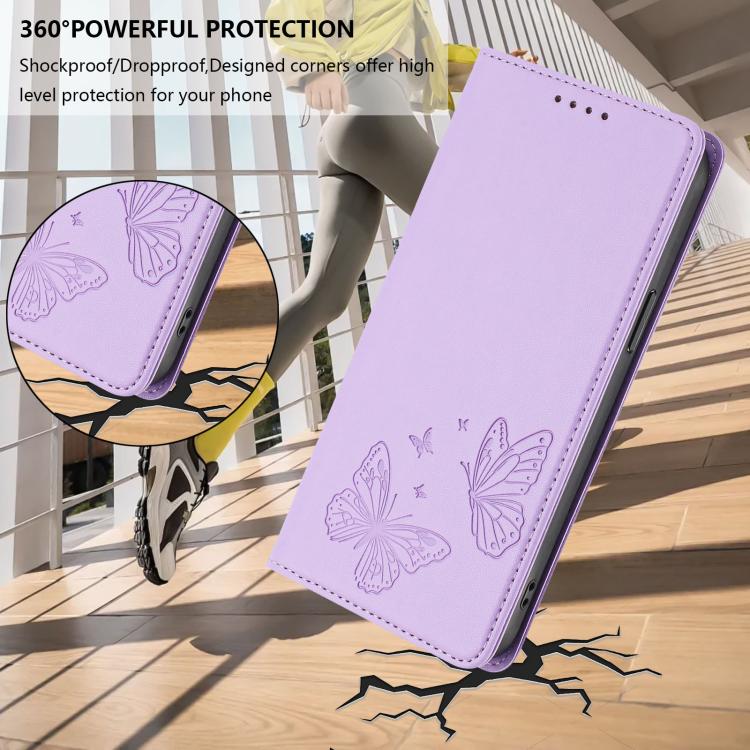 حافظة هاتف من الجلد النباتي مع تجميع قوي مغناطيسي مزدوج على شكل فراشة RFID، لهواتف iPhone 12 Pro Max، iPhone 11 Pro Max، iPhone 11، iPhone 11 Pro