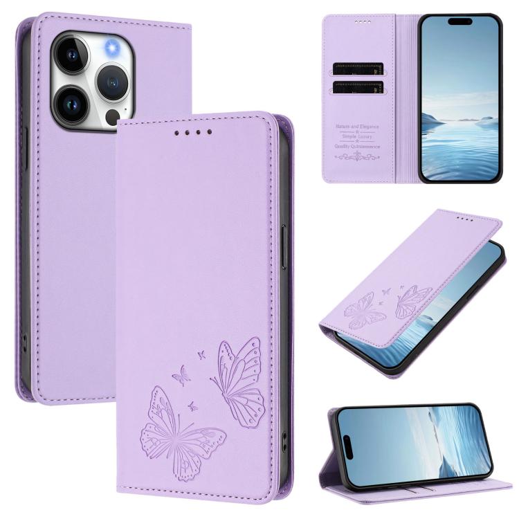 غطاء هاتف من الجلد النباتي المغناطيسي القوي مزدوج الفراشة مع تقنية RFID، لجهاز iPhone Air، لجهاز iPhone 16 Pro Max، لجهاز iPhone 16 Pro، لجهاز iPhone 16 Plus