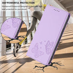 غطاء هاتف من الجلد النباتي المغناطيسي القوي مزدوج الفراشة مع تقنية RFID، لجهاز iPhone Air، لجهاز iPhone 16 Pro Max، لجهاز iPhone 16 Pro، لجهاز iPhone 16 Plus