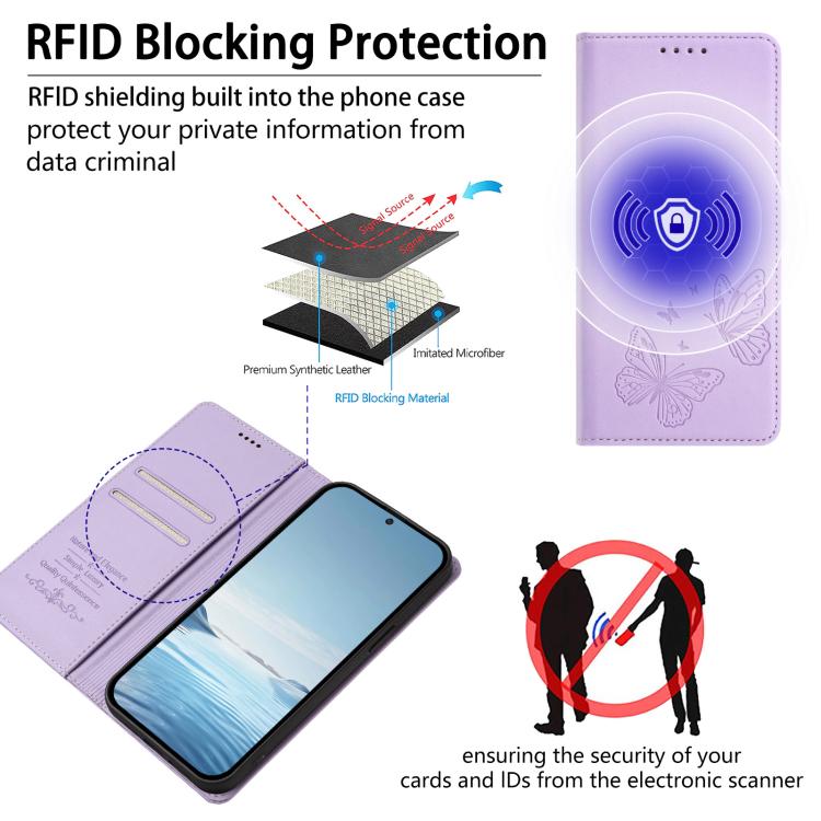 حافظة هاتف من الجلد النباتي RFID مزدوجة الفراشة مغناطيسية قوية، لهواتف iPhone 17e / 16e، iPhone 17 Pro Max، iPhone 17 Pro، iPhone 17
