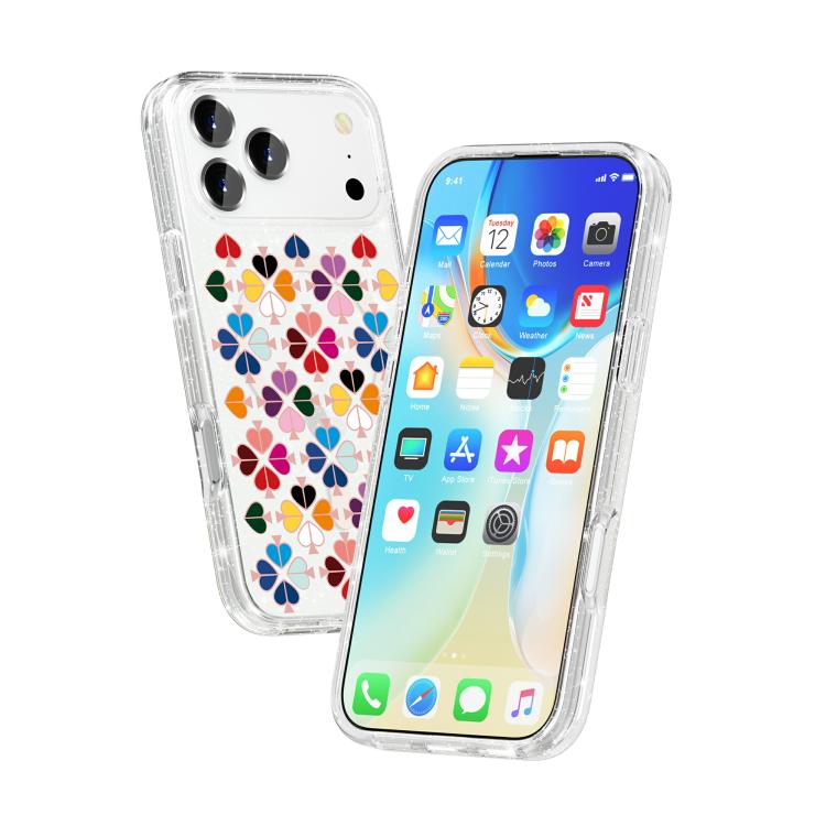 غطاء هاتف متلألئ بنمط قلب أحمر كريستالي مغناطيسي، لجهاز iPhone 17 Pro Max، لجهاز iPhone 17 Pro