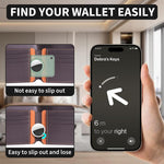 حافظة واقية رقيقة للغاية بتصميم محفظة بطاقات من TPU من XDcase، لطراز AirTag الجيل الثاني / الجيل الأول