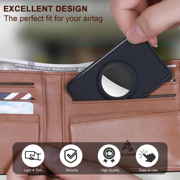 حافظة واقية رقيقة للغاية بتصميم محفظة بطاقات من TPU من XDcase، لطراز AirTag الجيل الثاني / الجيل الأول