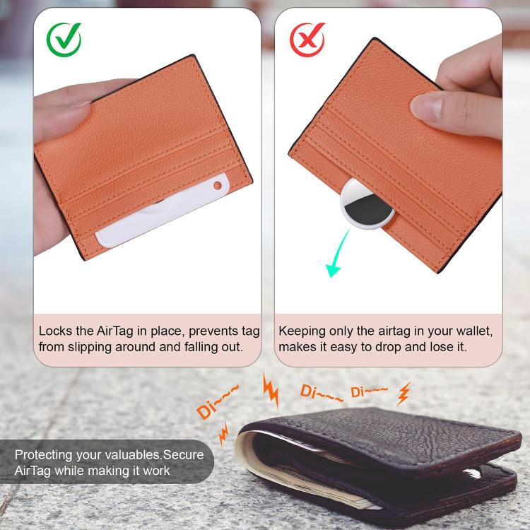 حافظة واقية رقيقة للغاية بتصميم محفظة بطاقات من TPU من XDcase، لطراز AirTag الجيل الثاني / الجيل الأول