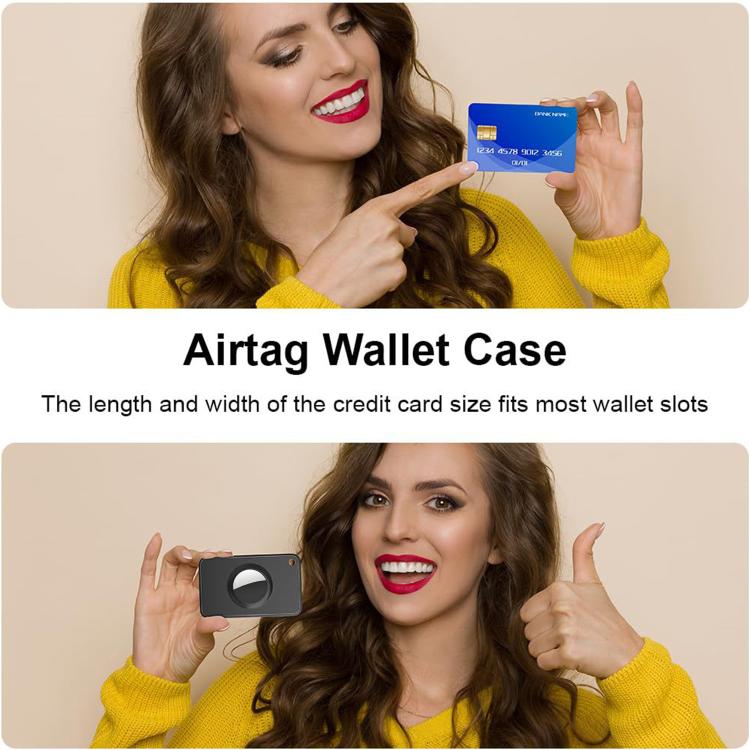 حافظة واقية رقيقة للغاية بتصميم محفظة بطاقات من TPU من XDcase، لطراز AirTag الجيل الثاني / الجيل الأول