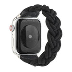 سوار ساعة منسوج مطاطي لسلسلة Apple Watch 6 وSE و5 و4 مقاس 40مم / 3 و2 و1 مقاس 38مم، 160مم
