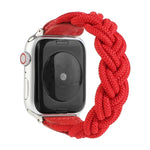 سوار ساعة منسوج مطاطي لسلسلة Apple Watch 6 وSE و5 و4 مقاس 40مم / 3 و2 و1 مقاس 38مم، 160مم