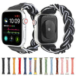 سوار ساعة منسوج مطاطي لسلسلة Apple Watch 6 وSE و5 و4 مقاس 40مم / 3 و2 و1 مقاس 38مم، 160مم