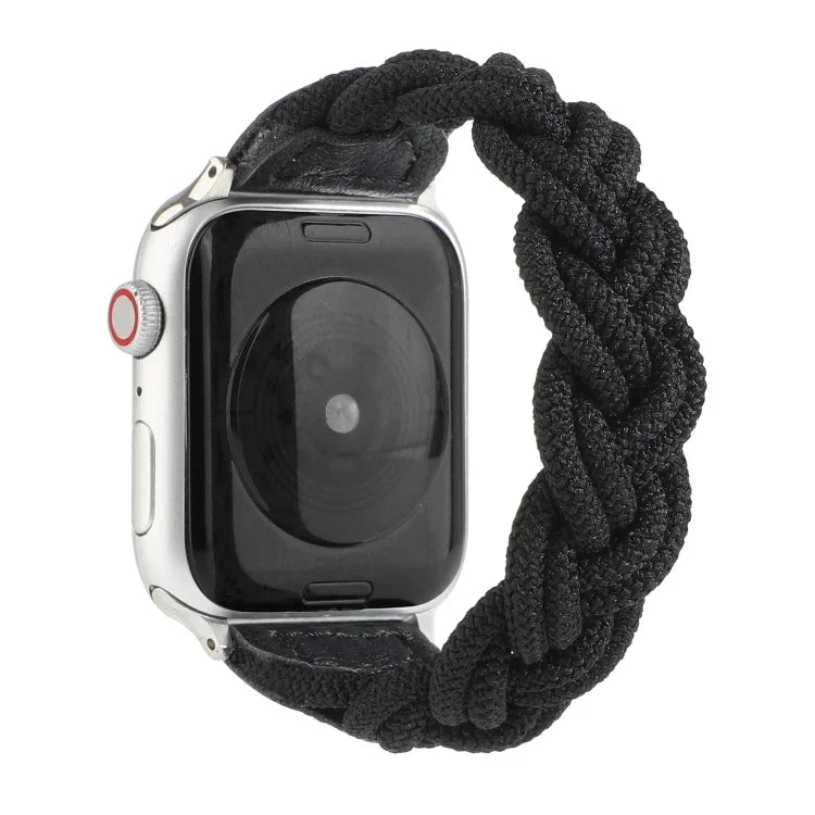 سوار ساعة منسوج مطاطي لسلسلة Apple Watch 6 وSE و5 و4 مقاس 44مم / 3 و2 و1 مقاس 42مم، 160مم