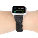 سوار ساعة منسوج مطاطي لسلسلة Apple Watch 6 وSE و5 و4 مقاس 44مم / 3 و2 و1 مقاس 42مم، 160مم
