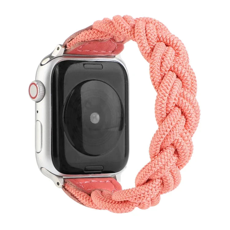 سوار ساعة منسوج مطاطي لسلسلة Apple Watch 6 وSE و5 و4 مقاس 44مم / 3 و2 و1 مقاس 42مم، 160مم