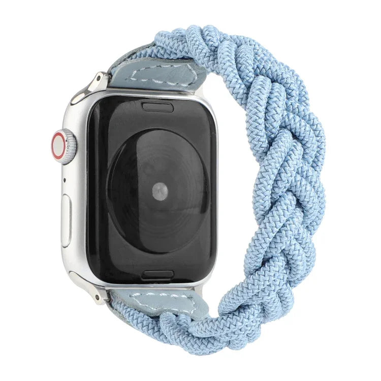 سوار ساعة منسوج مطاطي لسلسلة Apple Watch 6 وSE و5 و4 مقاس 44مم / 3 و2 و1 مقاس 42مم، 160مم