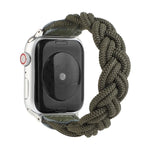 سوار ساعة منسوج مطاطي لسلسلة Apple Watch 6 وSE و5 و4 مقاس 44مم / 3 و2 و1 مقاس 42مم، 160مم