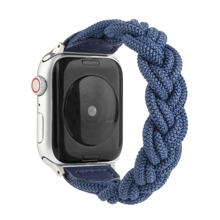 سوار ساعة منسوج مطاطي لسلسلة Apple Watch 6 وSE و5 و4 مقاس 44مم / 3 و2 و1 مقاس 42مم، 160مم