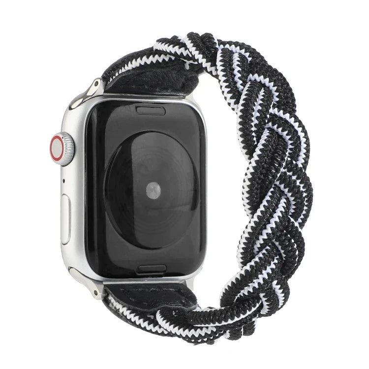سوار ساعة منسوج مطاطي لسلسلة Apple Watch 6 وSE و5 و4 مقاس 44مم / 3 و2 و1 مقاس 42مم، 160مم