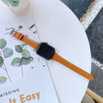 سوار ساعة بديل من الجلد الطبيعي مزدوج الوجه، لسلسلة Apple Watch 7 مقاس 41مم / و6 وSE و5 و4 مقاس 40مم، لسلسلة Apple Watch 7 مقاس 45مم / و6 وSE و5 و4 مقاس 44مم