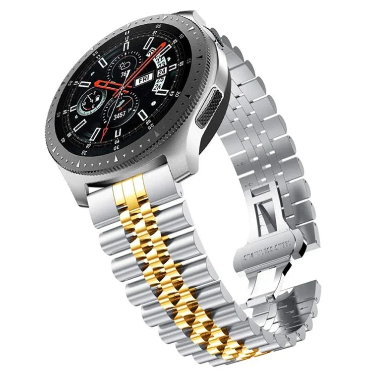 سوار بديل من الفولاذ بخمس خرزات، 20مم لسامسونج جالاكسي ووتش 3 41مم، 22مم لسامسونج جالاكسي ووتش 3 45مم، 20مم لأمازفيت GTR 2 / أمازفيت GTR 47مم، 22مم لأمازفيت GTR 42مم، 20مم لهواوي ووتش GT 2 42مم