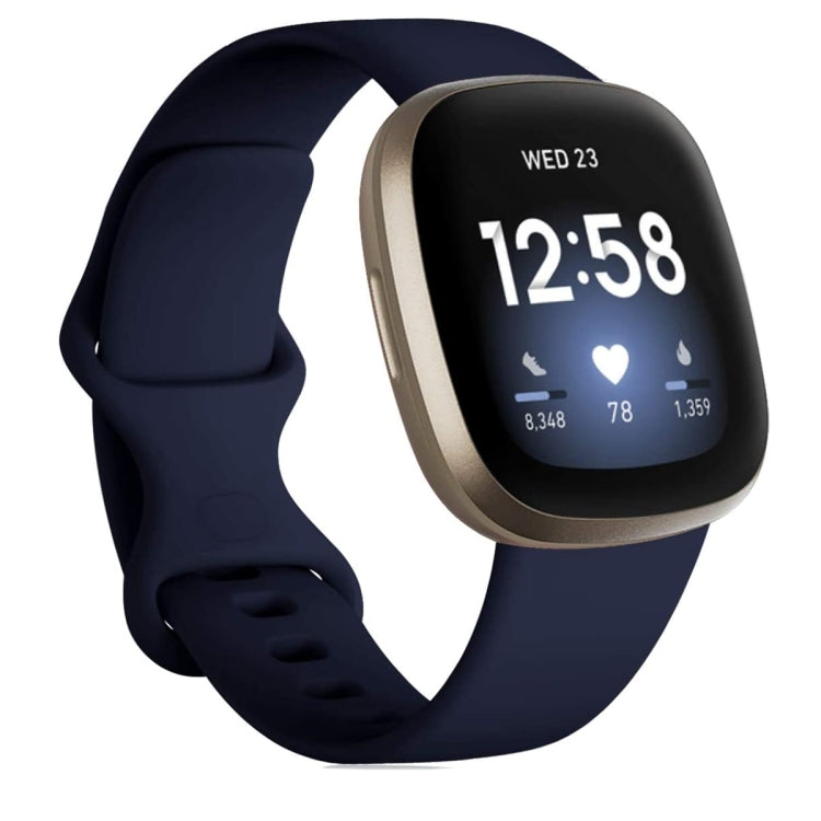 For Fitbit Versa 3 / Sense Silicone Replacement Strap Watchband, Size: S, Size: S