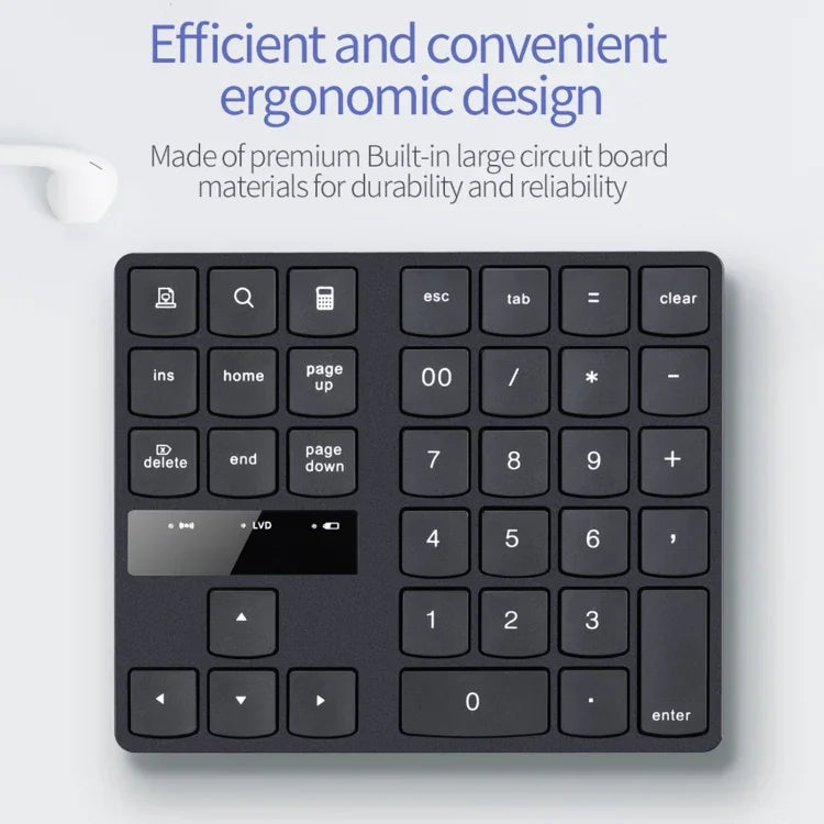 533 35 Keys 2.4G Ultra-thin Design Wireless Charging Digital Keyboard