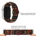 سوار ساعة بإبزيم بنمط عرقي لسلسلة Apple Watch 6 & SE & 5 & 4 بمقاس 40مم / 3 & 2 & 1 بمقاس 38مم، لسلسلة Apple Watch 7 بمقاس 41مم / 6 & SE & 5 & 4 بمقاس 40مم / 3 & 2 & 1 بمقاس 38مم