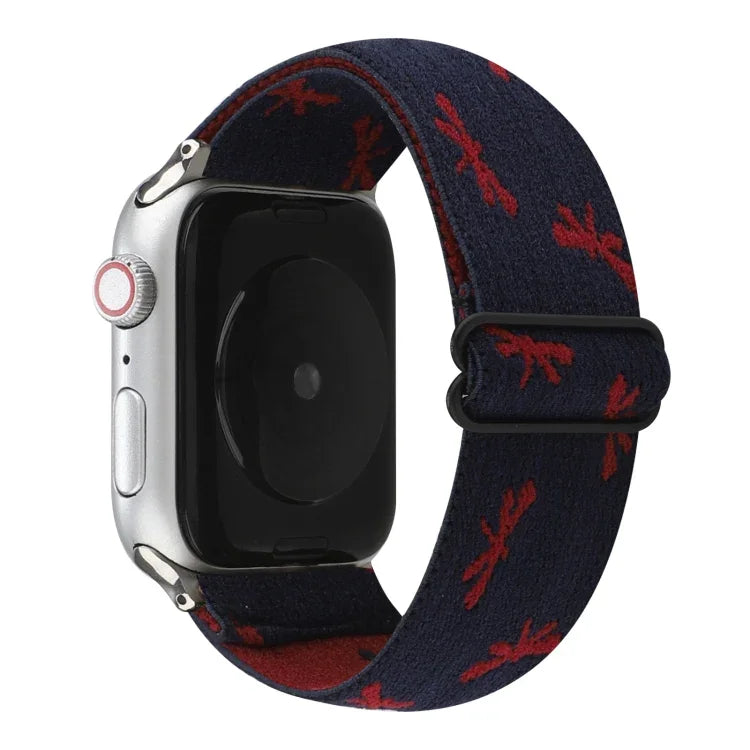 سوار ساعة بإبزيم بنمط عرقي لسلسلة Apple Watch 6 & SE & 5 & 4 بمقاس 40مم / 3 & 2 & 1 بمقاس 38مم، لسلسلة Apple Watch 7 بمقاس 41مم / 6 & SE & 5 & 4 بمقاس 40مم / 3 & 2 & 1 بمقاس 38مم