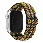سوار ساعة بإبزيم بنمط عرقي لسلسلة Apple Watch 6 & SE & 5 & 4 بمقاس 40مم / 3 & 2 & 1 بمقاس 38مم، لسلسلة Apple Watch 7 بمقاس 41مم / 6 & SE & 5 & 4 بمقاس 40مم / 3 & 2 & 1 بمقاس 38مم