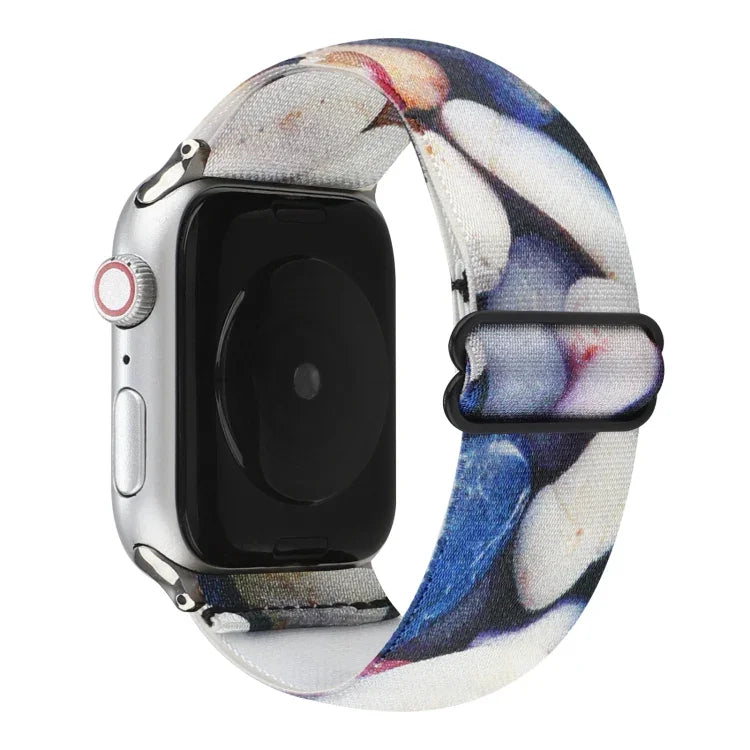 سوار ساعة بإبزيم بنمط عرقي لسلسلة Apple Watch 6 & SE & 5 & 4 بمقاس 40مم / 3 & 2 & 1 بمقاس 38مم، لسلسلة Apple Watch 7 بمقاس 41مم / 6 & SE & 5 & 4 بمقاس 40مم / 3 & 2 & 1 بمقاس 38مم