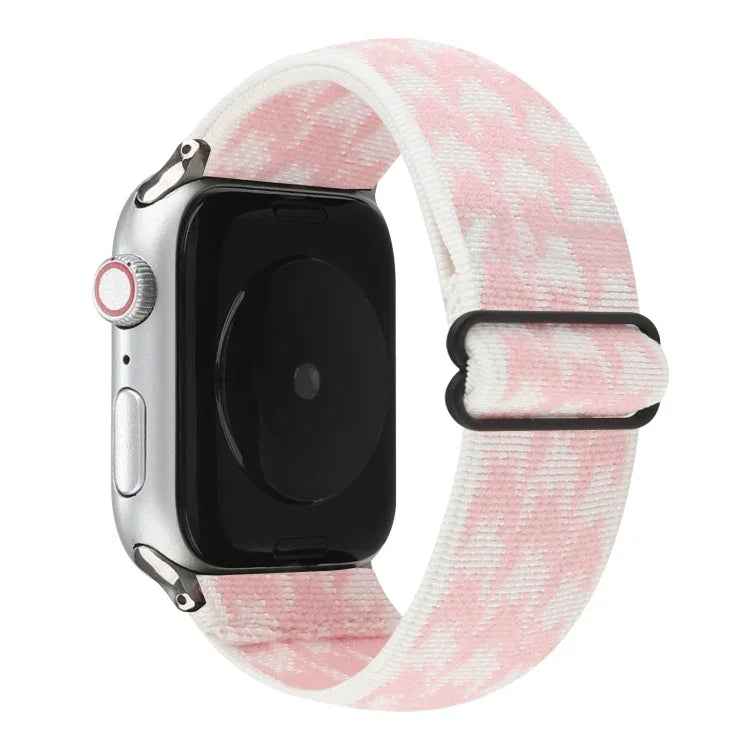سوار ساعة بإبزيم بنمط عرقي لسلسلة Apple Watch 6 & SE & 5 & 4 بمقاس 40مم / 3 & 2 & 1 بمقاس 38مم، لسلسلة Apple Watch 7 بمقاس 41مم / 6 & SE & 5 & 4 بمقاس 40مم / 3 & 2 & 1 بمقاس 38مم