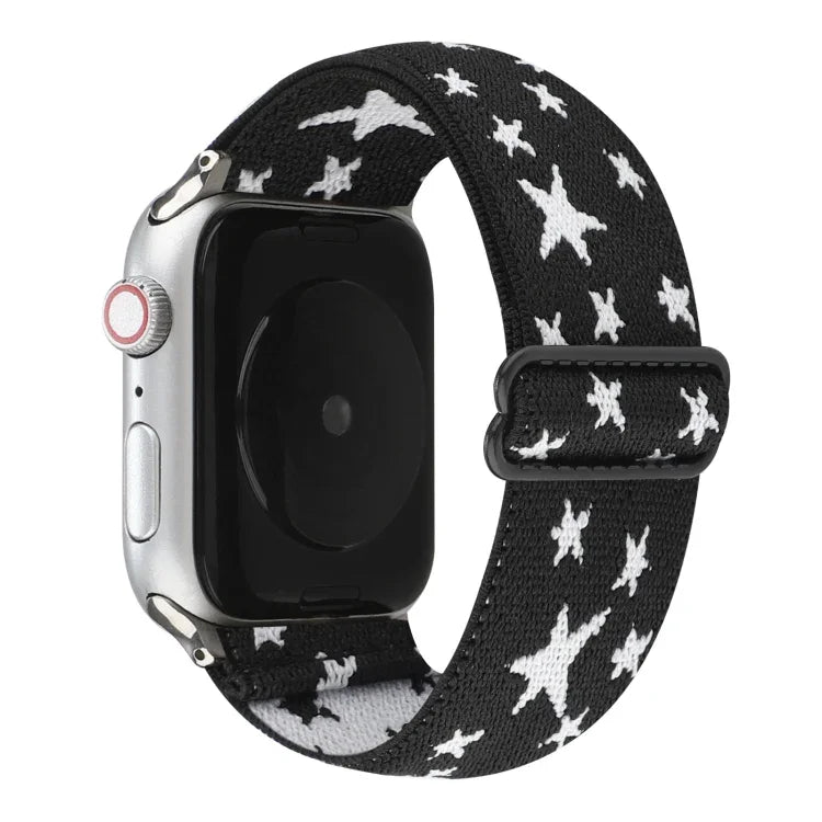 سوار ساعة بإبزيم بنمط عرقي لسلسلة Apple Watch 6 & SE & 5 & 4 بمقاس 40مم / 3 & 2 & 1 بمقاس 38مم، لسلسلة Apple Watch 7 بمقاس 41مم / 6 & SE & 5 & 4 بمقاس 40مم / 3 & 2 & 1 بمقاس 38مم