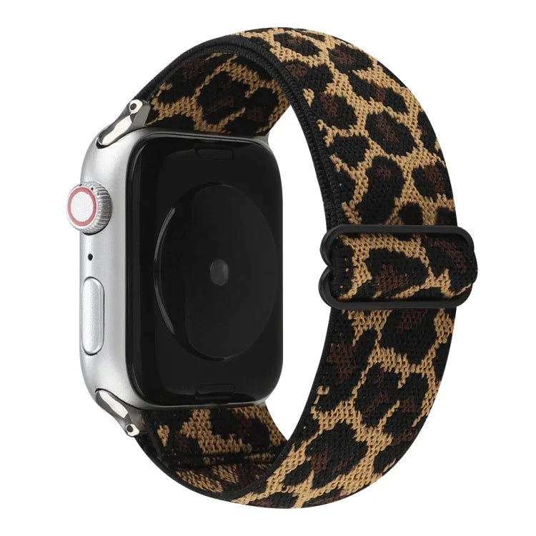 سوار ساعة بإبزيم بنمط عرقي لسلسلة Apple Watch 6 & SE & 5 & 4 بمقاس 40مم / 3 & 2 & 1 بمقاس 38مم، لسلسلة Apple Watch 7 بمقاس 41مم / 6 & SE & 5 & 4 بمقاس 40مم / 3 & 2 & 1 بمقاس 38مم
