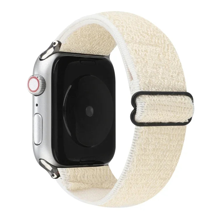 سوار ساعة نايلون بلون صلب لسلسلة Apple Watch 6 & SE & 5 & 4 بمقاس 40مم / 3 & 2 & 1 بمقاس 38مم، لسلسلة Apple Watch 7 بمقاس 41مم / 6 & SE & 5 & 4 بمقاس 40مم / 3 & 2 & 1 بمقاس 38مم