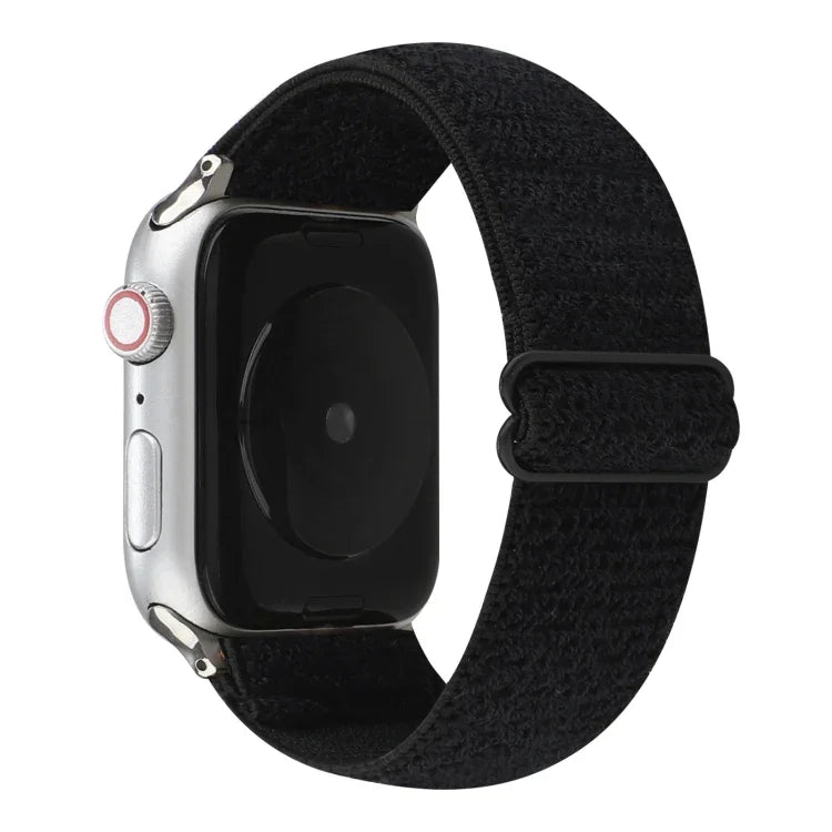 سوار ساعة نايلون بلون صلب لسلسلة Apple Watch 6 & SE & 5 & 4 بمقاس 40مم / 3 & 2 & 1 بمقاس 38مم، لسلسلة Apple Watch 7 بمقاس 41مم / 6 & SE & 5 & 4 بمقاس 40مم / 3 & 2 & 1 بمقاس 38مم