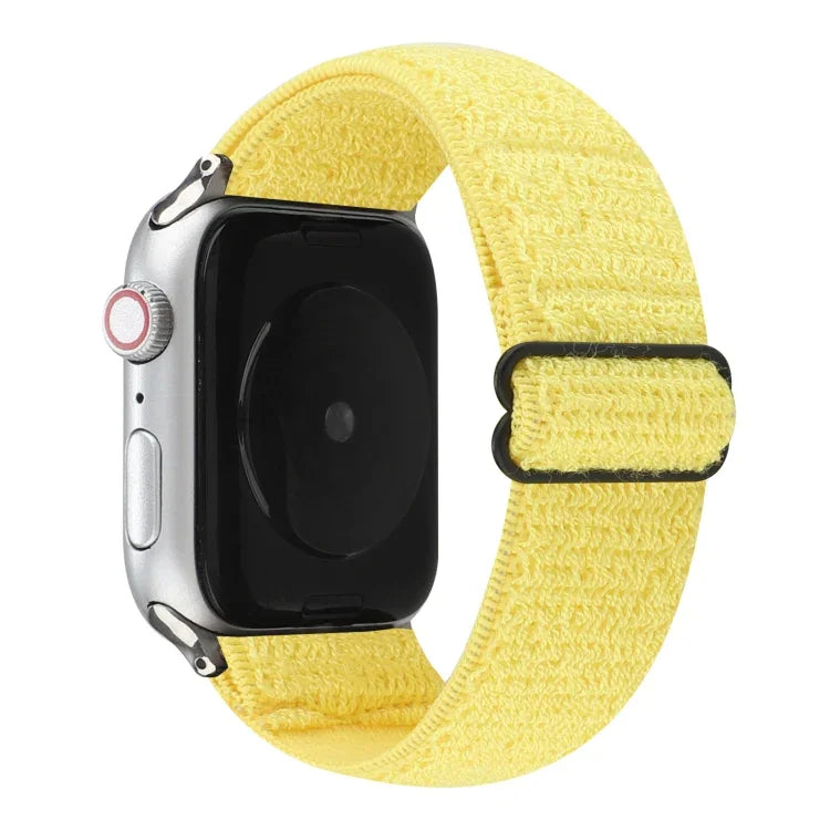 سوار ساعة نايلون بلون صلب لسلسلة Apple Watch 6 & SE & 5 & 4 بمقاس 40مم / 3 & 2 & 1 بمقاس 38مم، لسلسلة Apple Watch 7 بمقاس 41مم / 6 & SE & 5 & 4 بمقاس 40مم / 3 & 2 & 1 بمقاس 38مم